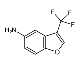 3-(Trifluoromethyl)-1-benzofuran-5-amine结构式