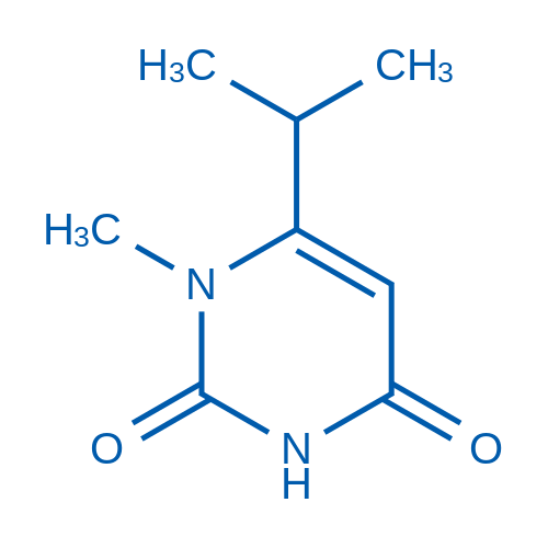 6-异丙基-1-甲基嘧啶-2, 4(1H, 3H)-二酮结构式