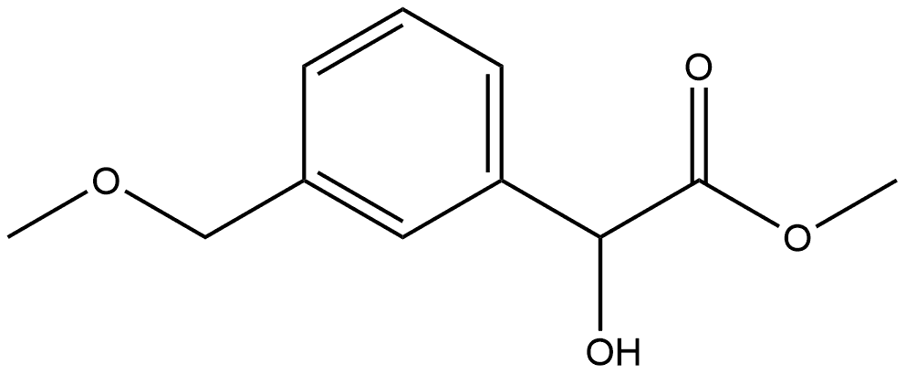 Benzeneacetic acid, α-hydroxy-3-(methoxymethyl)-, methyl ester结构式