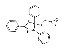 2-(oxiran-2-ylmethoxy)-2,3,5-triphenyl-1,3,4-thiadiazole结构式