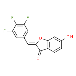 (2Z)-6-Hydroxy-2-(3,4,5-trifluorobenzylidene)-1-benzofuran-3(2H)-one Structure
