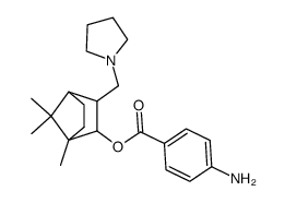 3-Pyrrolidinomethyl-2-(4-amino-benzoyloxy)-bornan结构式