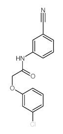 Acetamide,2-(3-chlorophenoxy)-N-(3-cyanophenyl)-结构式