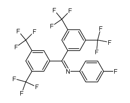 N-{bis[3,5-bis(trifluoromethyl)phenyl]methylidene}(4-fluoroaniline)结构式