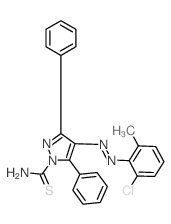 1H-Pyrazole-1-carbothioamide,4-[2-(2-chloro-6-methylphenyl)diazenyl]-3,5-diphenyl- structure