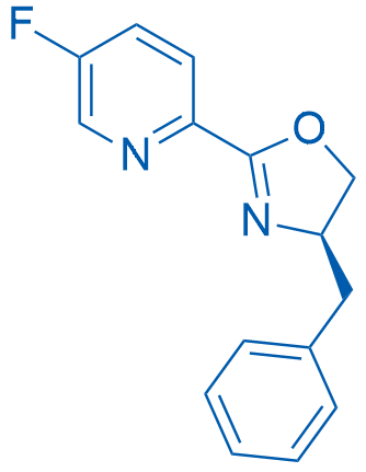 (R)-4-苄基-2-(5-氟吡啶-2-基)-4,5-二氢恶唑结构式