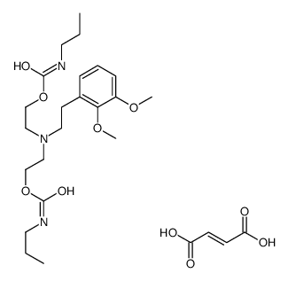 2-(2,3-dimethoxyphenyl)ethyl-bis[2-(propylcarbamoyloxy)ethyl]azanium,(Z)-4-hydroxy-4-oxobut-2-enoate Structure