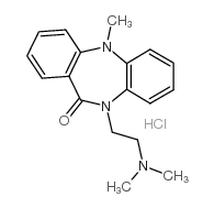 11H-Dibenzo[b,e][1,4]diazepin-11-one,10-[2-(dimethylamino)ethyl]-5,10-dihydro-5-methyl-, hydrochloride (1:1) Structure