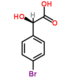 (2R)-2-(4-bromophenyl)-2-hydroxyacetic acid structure