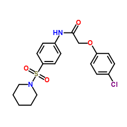 2-(4-Chlorophenoxy)-N-[4-(1-piperidinylsulfonyl)phenyl]acetamide结构式