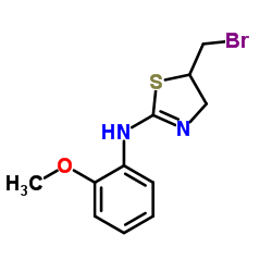 5-(Bromomethyl)-N-(2-methoxyphenyl)-4,5-dihydro-1,3-thiazol-2-amine Structure