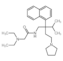 2-diethylamino-N-[3-methyl-2-naphthalen-1-yl-2-(2-pyrrolidin-1-ylethyl)butyl]acetamide structure