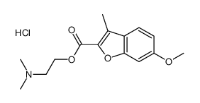 2-(6-methoxy-3-methyl-1-benzofuran-2-carbonyl)oxyethyl-dimethylazanium,chloride Structure