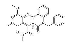 6-Benzyl-5,6-dihydro-4a-hydroxy-5-oxo-4aH-pyridazino[1,6-a]quinoxaline-2,3,4-tricarboxylic acid trimethyl ester Structure