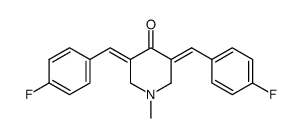 3,5-bis-(4-fluoro-benzylidene)-1-methyl-piperidin-4-one Structure