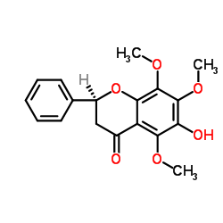 6-羟基-5,7,8-三甲氧基黄烷酮结构式