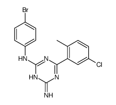 2-N-(4-bromophenyl)-6-(5-chloro-2-methylphenyl)-1,3,5-triazine-2,4-diamine Structure