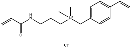 4-乙烯基-N,N-二甲基-N-[3-[(1-氧代-2-丙烯-1-基)氨基]丙基]苯甲胺氯化物 (1:1)结构式