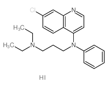 N-(7-chloroquinolin-4-yl)-N,N-diethyl-N-phenyl-propane-1,3-diamine structure