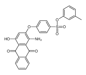 m-tolyl p-[(1-amino-9,10-dihydro-4-hydroxy-9,10-dioxo-2-anthryl)oxy]benzenesulphonate结构式