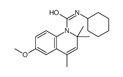 N-cyclohexyl-6-methoxy-2,2,4-trimethylquinoline-1-carboxamide结构式