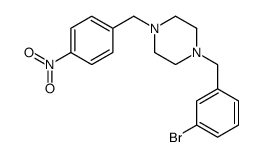 1-[(3-bromophenyl)methyl]-4-[(4-nitrophenyl)methyl]piperazine结构式