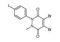 4,5-dibromo-1-(4-iodo-phenyl)-2-methyl-1,2-dihydro-pyridazine-3,6-dione Structure