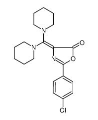 2-(4-chloro-phenyl)-4-(di-piperidin-1-yl-methylene)-4H-oxazol-5-one Structure