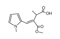 2-Methyl-3-[1-(1-methyl-1H-pyrrol-2-yl)-meth-(E)-ylidene]-succinic acid 4-methyl ester结构式