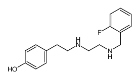 4-[2-[2-[(2-fluorophenyl)methylamino]ethylamino]ethyl]phenol Structure