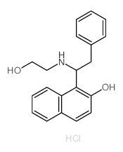 2-Naphthalenol,1-[1-[(2-hydroxyethyl)amino]-2-phenylethyl]-, hydrochloride (1:1) structure