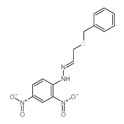 N-(2-benzylsulfanylethylideneamino)-2,4-dinitro-aniline structure