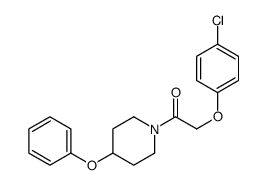 2-(4-chlorophenoxy)-1-(4-phenoxypiperidin-1-yl)ethanone结构式