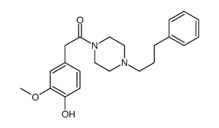 2-(4-hydroxy-3-methoxyphenyl)-1-[4-(3-phenylpropyl)piperazin-1-yl]ethanone结构式