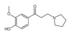 1-Propanone, 1-(4-hydroxy-3-methoxyphenyl)-3-(1-pyrrolidinyl)-结构式