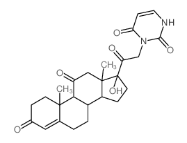 Pregn-4-ene-3,11,20-trione,21-(3,6-dihydro-2,6-dioxo-1(2H)-pyrimidinyl)-17-hydroxy- (9CI)结构式