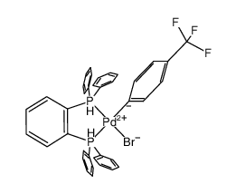 bromo(4-(trifluoromethyl)phenyl)(1,2-bis(diphenylphosphino)benzene)palladium Structure