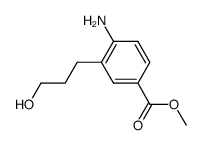 Benzoic acid, 4-amino-3-(3-hydroxypropyl)-, methyl ester (9CI)结构式