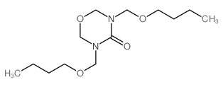 3,5-Bis(butoxymethyl)tetrahydro-4H-1,3,5-oxadiazin-4-one Structure