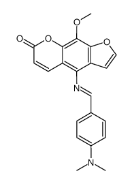 4-(4-(dimethylamino)benzylideneamino)-9-methoxy-7H-furo[3,2-g]chromen-7-one结构式