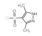 3,5-二甲基-1H-吡唑-4-磺酰氯结构式