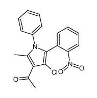 1-(4-chloro-2-methyl-5-(2-nitrophenyl)-1-phenyl-1H-pyrrol-3-yl)ethan-1-one结构式