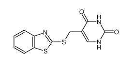 5-((benzo[d]thiazol-2-ylthio)methyl)pyrimidine-2,4(1H,3H)-dione结构式