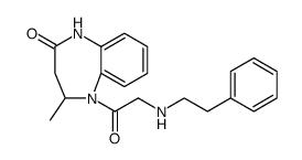 2H-1,5-Benzodiazepin-2-one, 1,3,4,5-tetrahydro-4-methyl-5-[2-[(2-phenylethyl)amino]acetyl] Structure