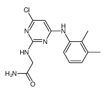 N-[4-Chloro-6-(2,3-xylidino)-2-pyrimidinyl]-aminoacetic acid amide Structure