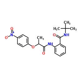 N-(2-Methyl-2-propanyl)-2-{[2-(4-nitrophenoxy)propanoyl]amino}benzamide Structure