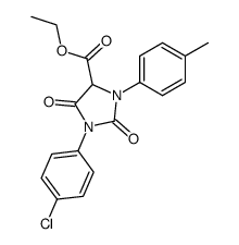 1-(4-methylphenyl)-3-(4-chlorophenyl)-5-carbethoxyhydantoin Structure