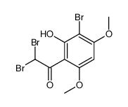 2,2-dibromo-1-(3-bromo-2-hydroxy-4,6-dimethoxyphenyl)ethanone Structure