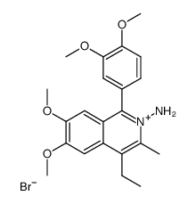 2-amino-1-(3,4-dimethoxyphenyl)-6,7-dimethoxy-4-ethyl-3-methylisoquinolinium bromide结构式