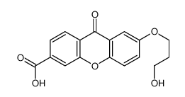 7-(3-hydroxypropoxy)-9-oxoxanthene-3-carboxylic acid Structure